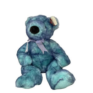 Ty Beanie Buddies Classic "Bluebeary Bear" 15" Plush, Shades Of Blue, 1999